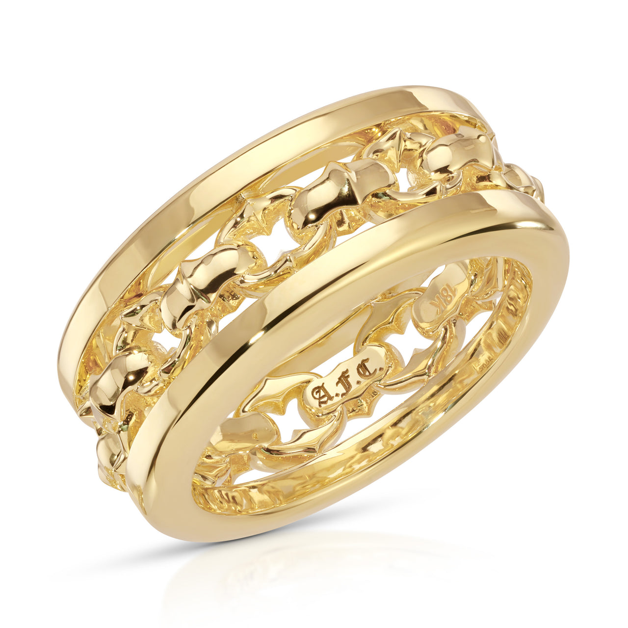 GOLD TATTOO CUSP RING