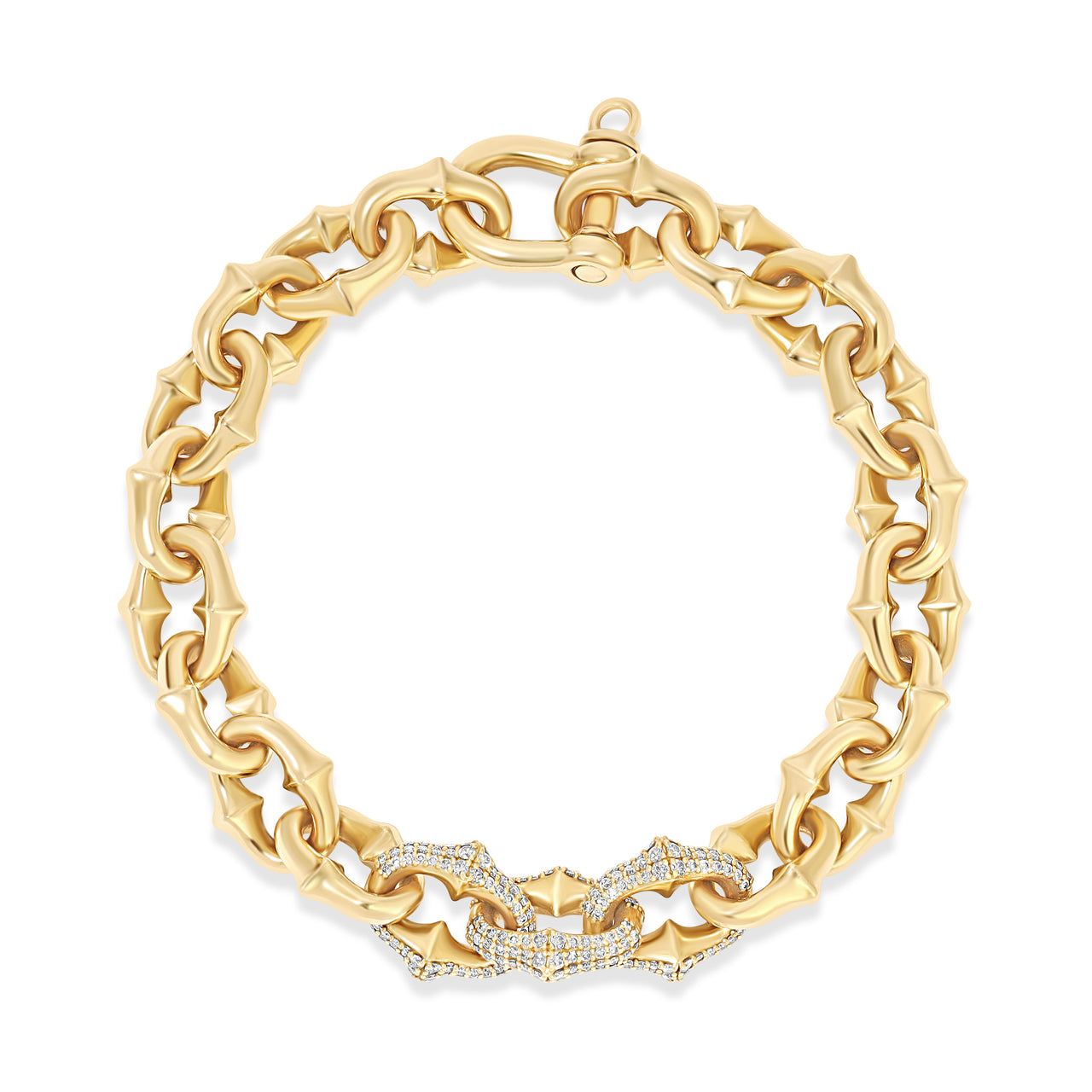 "LUCKY THREE" TATTOO LINK BRACELET