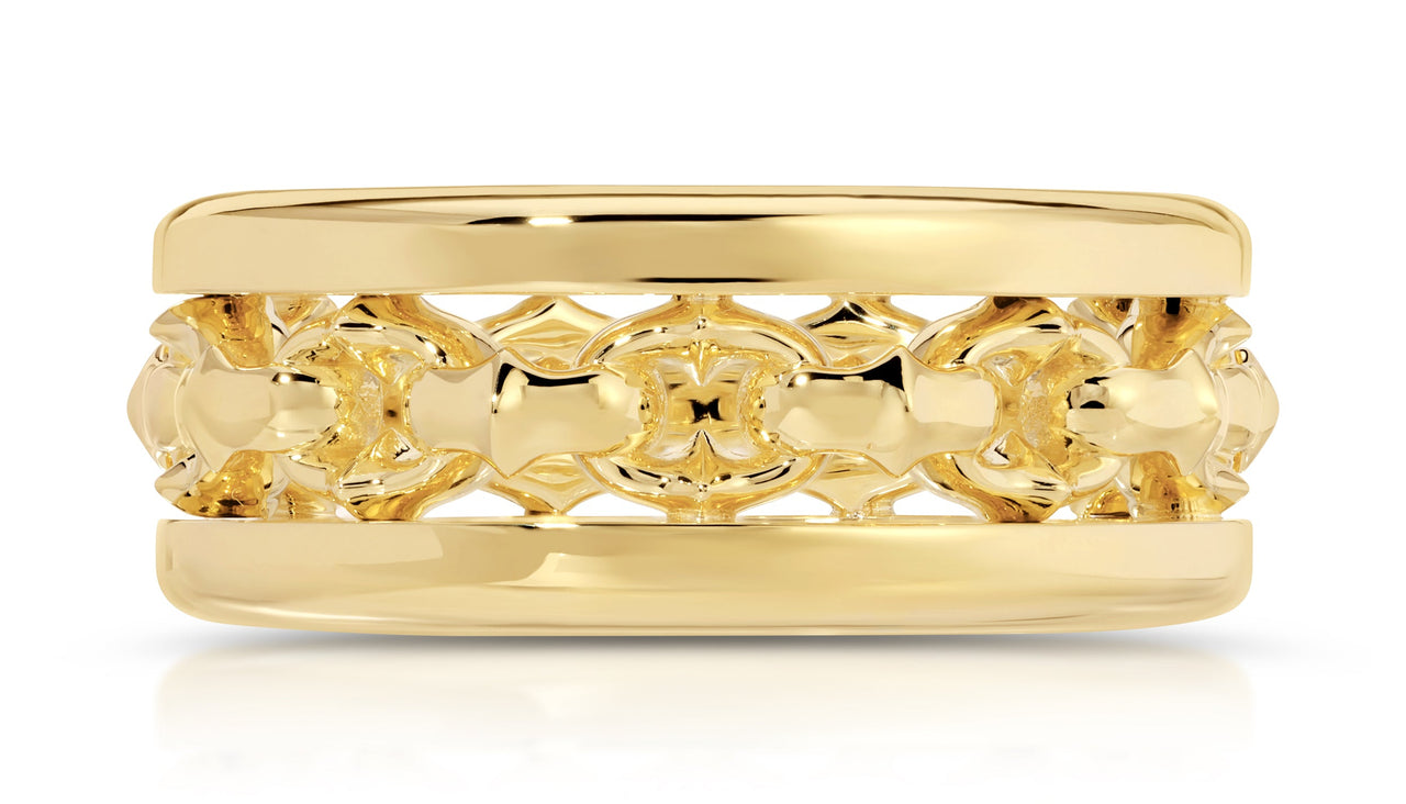 GOLD TATTOO CUSP RING