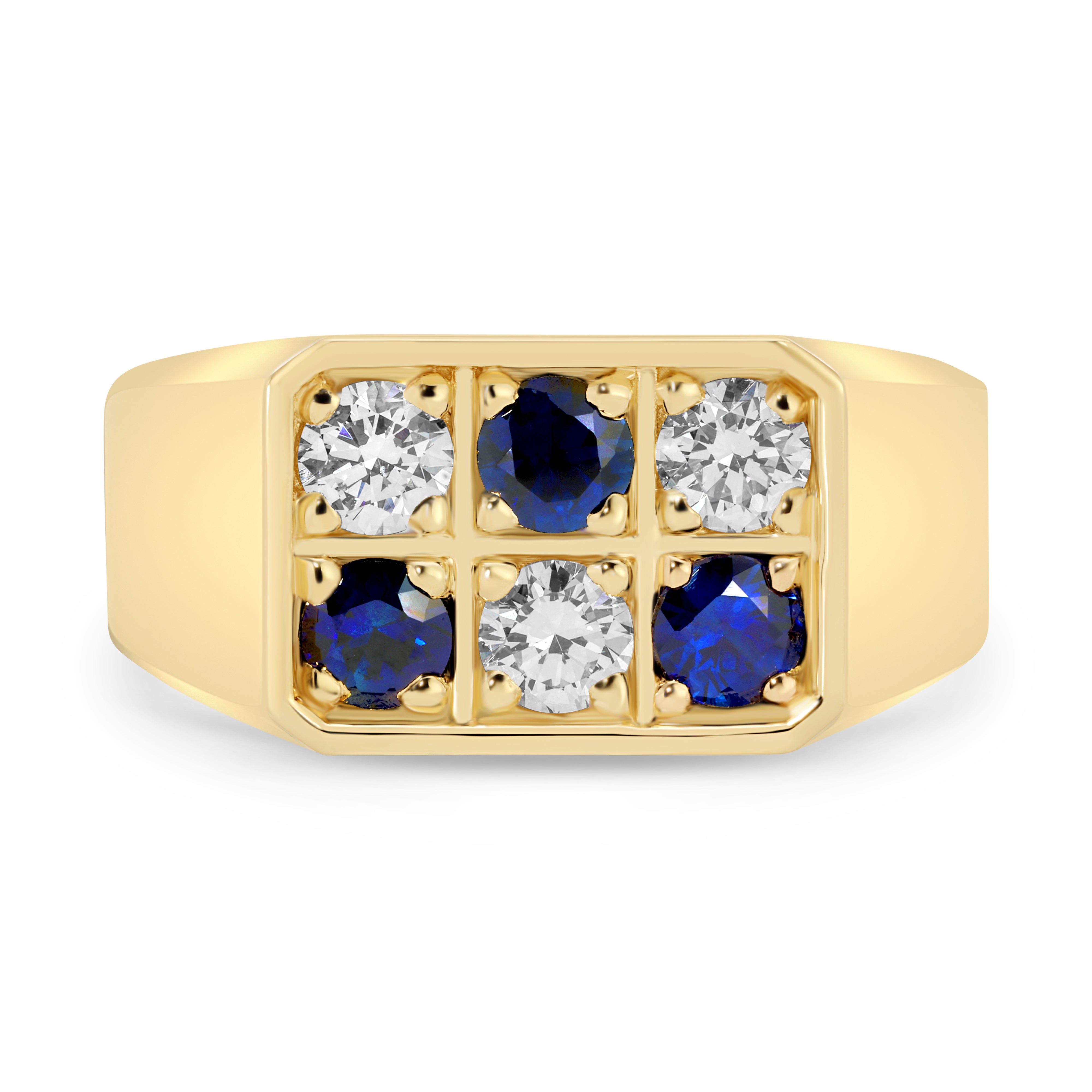 Precious Checker Signet Ring