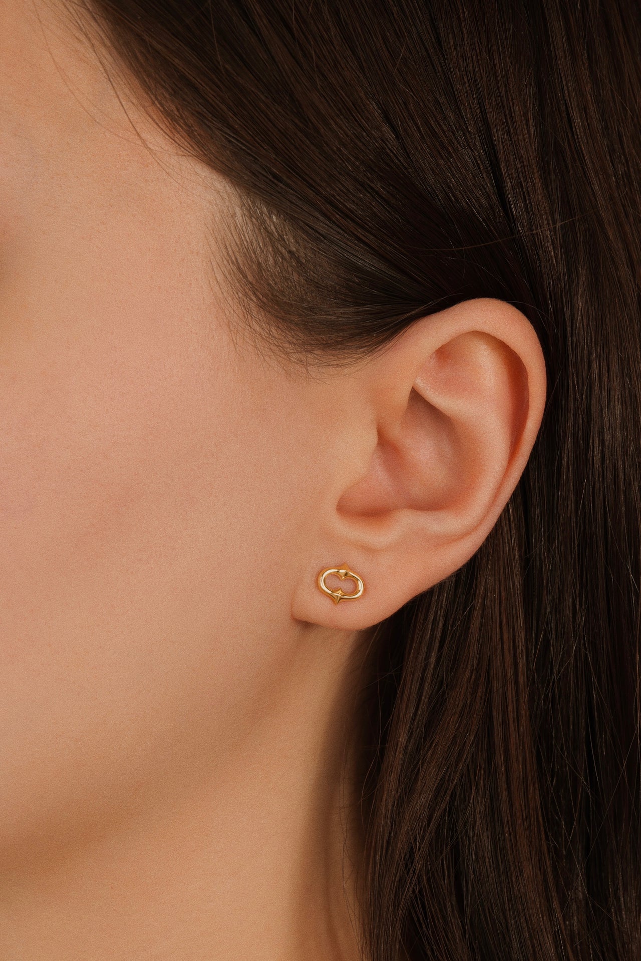 Gold Tattoo Link Studs