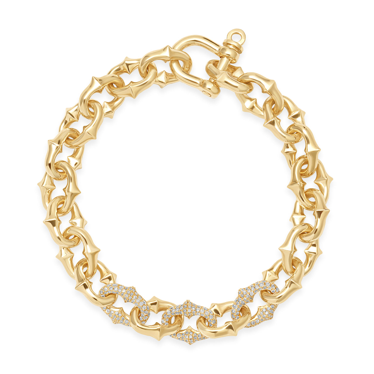 "LUCKY THREE" TATTOO LINK BRACELET