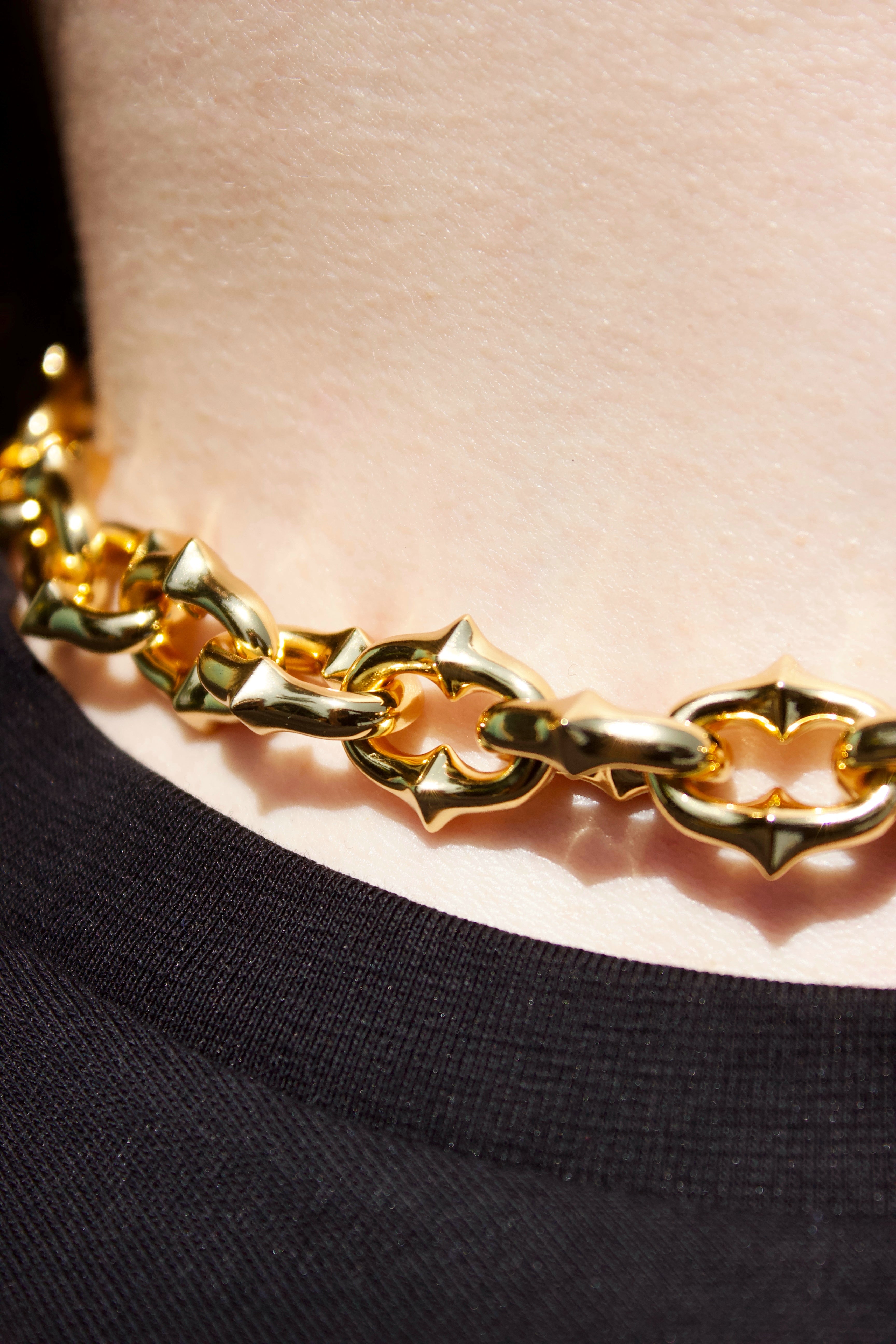 Gold Large Tattoo Link Chain