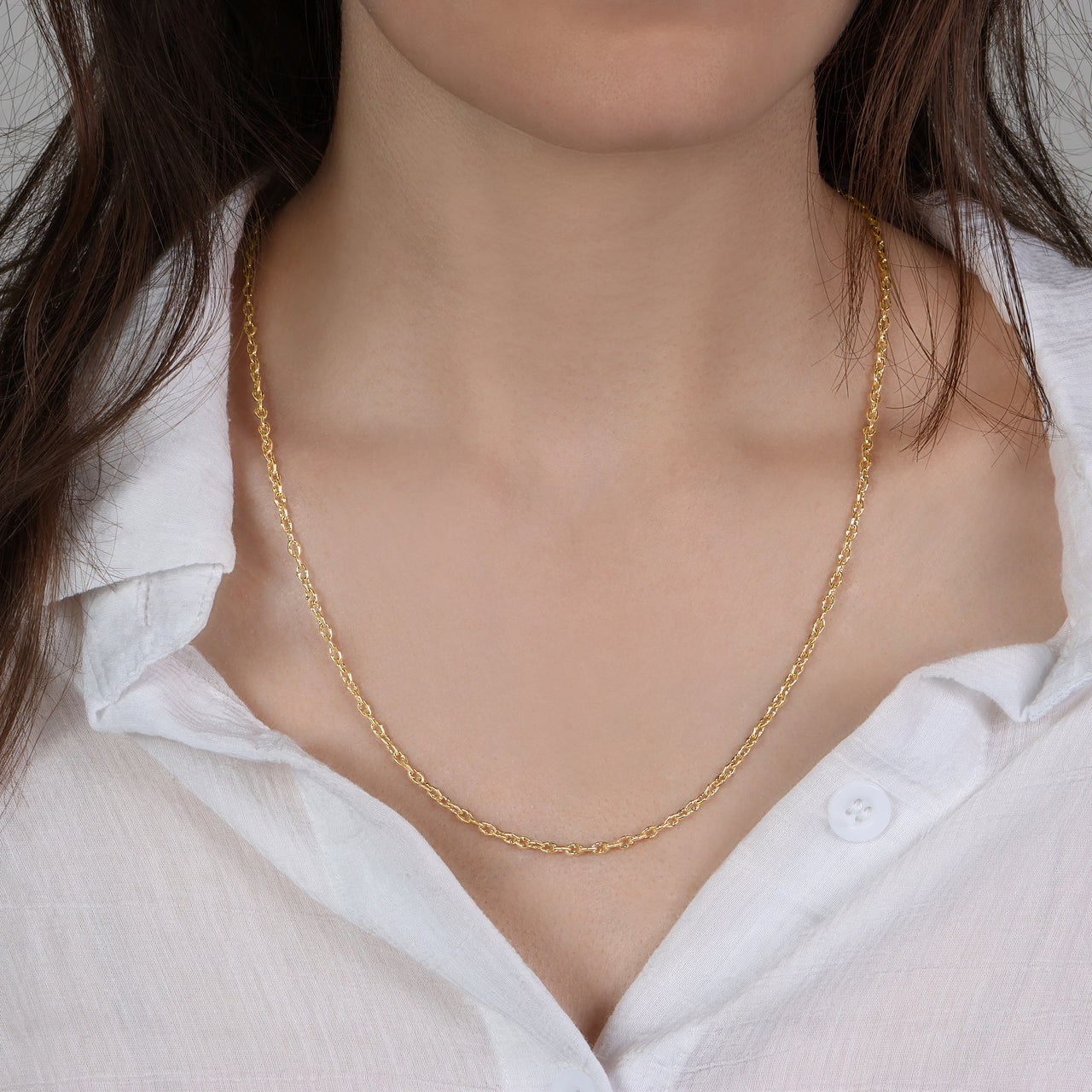 GOLD MICRO TATTOO LINK CHAIN