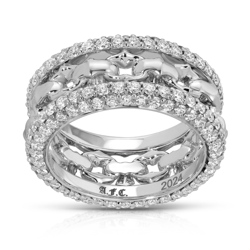 DIAMOND TATTOO LINK RING