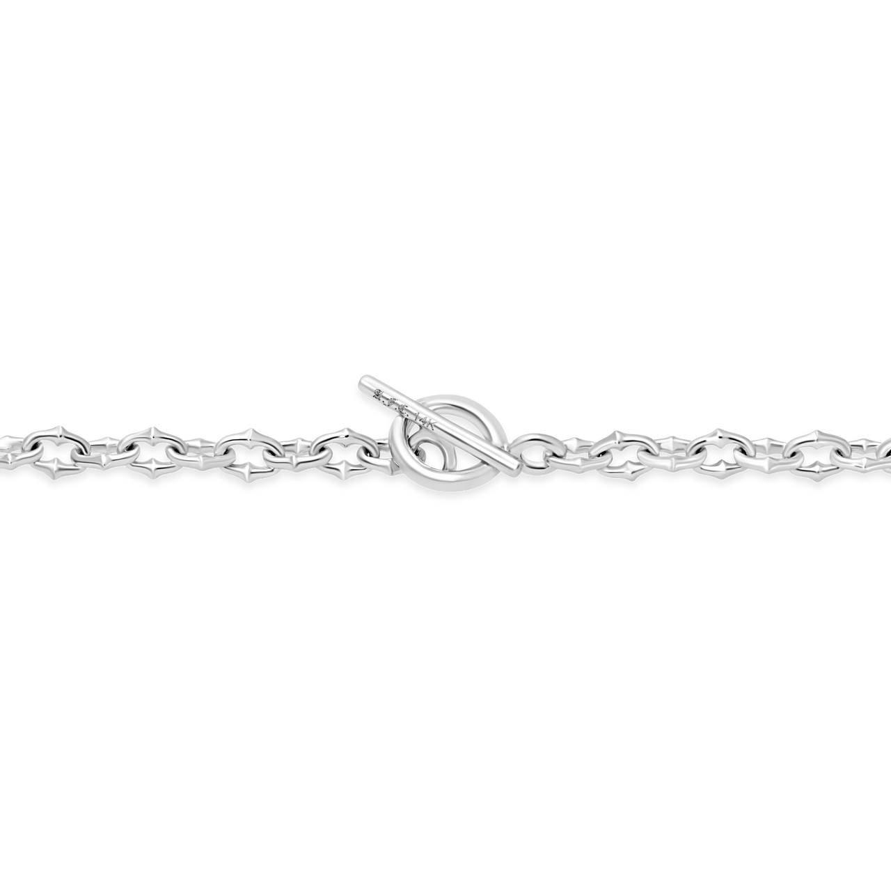 STERLING SILVER MICRO TATTOO LINK BRACELET