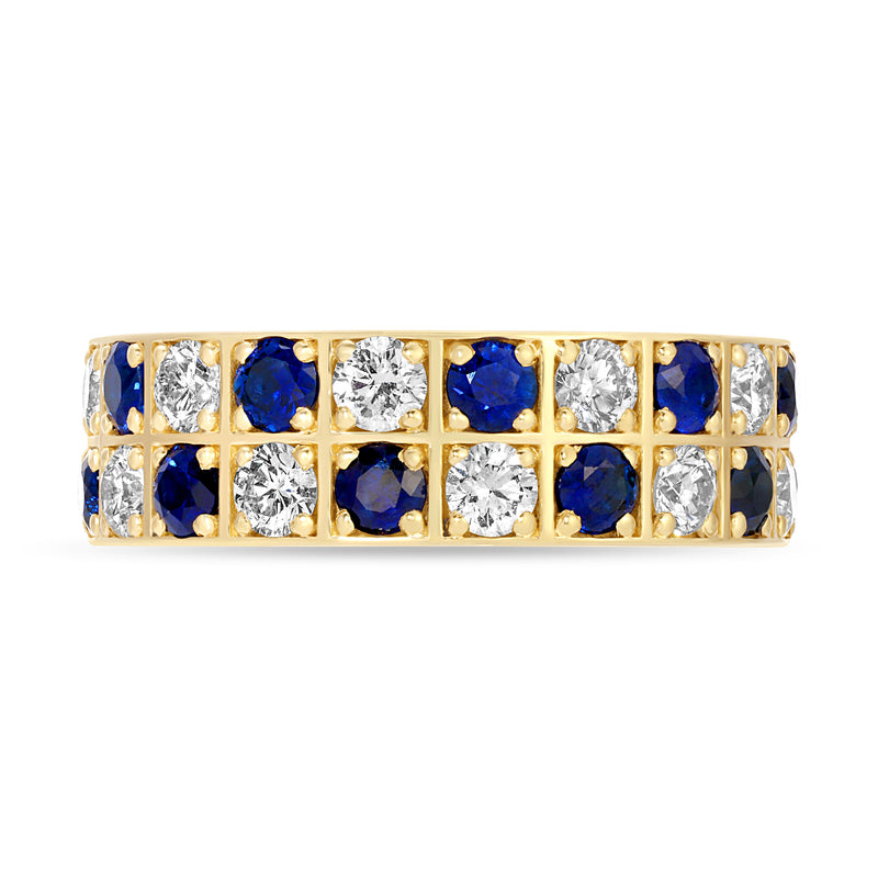 SAPPHIRE PRECIOUS CHECKER ETERNITY RING