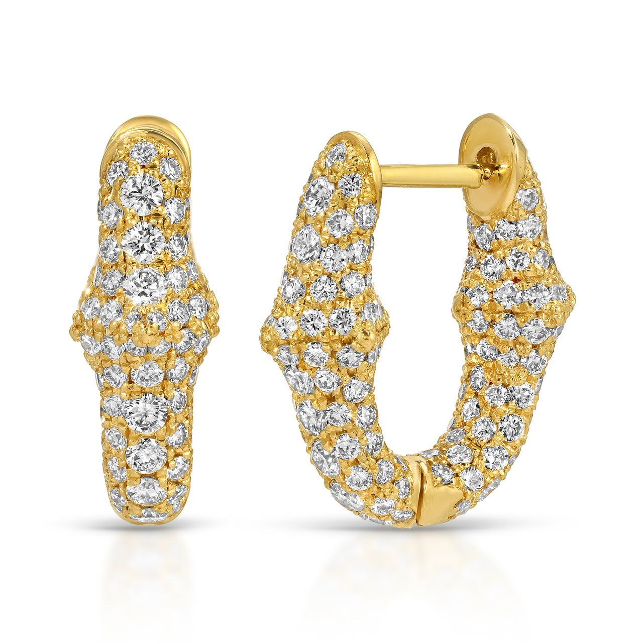 Diamond Tattoo Motif Earrings